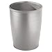 InterDesign Kent - Tall Trash Can for Bathroom, Kitchen or Office - Silver - 9.5 x 12 inches