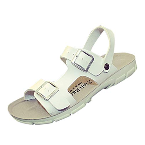 Women Flip Flops,❤️ FAPIZI Open Toe Beach Flip Flops Shoes Platform Sliders Bath Slippers Walking Shoes Sandals White