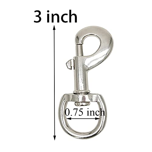 3 Inch Swivel Hooks Metal Spring Hooks for Keychain, Linking Dog Leash