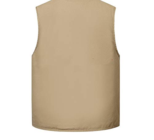 Weste Herren Mittelalter Herbst Outdoor Multi Pocket Anglerweste Fotojacke Jacke Mittelalter und Ältere Freizeit Reine… – Bild 6