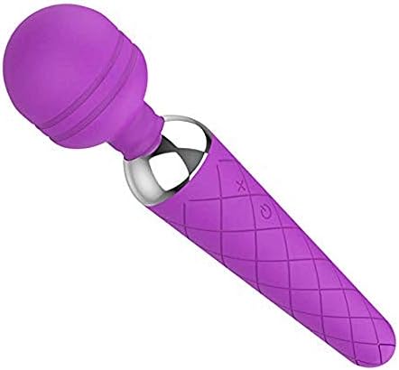 Personal Handheld Wand Mass-ager, Magic Rechargeable Mini Portable Waterproof Body Mass-ager with 10 Powerful Speed V?^Bra^t?ons for Neck Shoulder Back Deep Tissue Muscle Mass-age