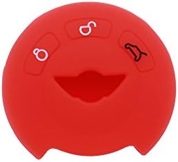 Hwota Silicone Lightweight Car Remote Key Case Bag Cover Shell for BMW Mini Cooper 2007-2014 -Red