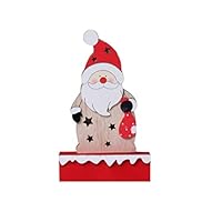 Qisc-Decor Christmas Ornament Lights Festival Decorative LED Light Wooden Ornaments for Christmas Holiday