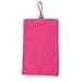 Pink 5.7inch Soft Sleeve Cloth Pouch Velvet Case Cover For Samsung Galaxy NoteII N7100,SAMSUNG 9220,SAMSUNG GALAXY S4 S3 /Apple iphone 5 4 4S/ipod Touch 5g/HTC ONE(M7)/Blackberry Z10