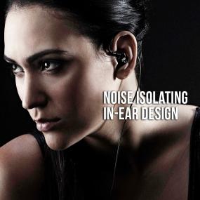 M6 Sports Headphones with Memory Wire for Locked-in Fit 