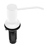 Soap Dispenser for Kitchen Sink (White Matte), Stainless Steel, Refill from the Top, Built in Design For CounterTop with Large Liquid Soap Bottle