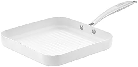 Phantom Cookware Grill Pan: Square Copper Ceramic Coating Pan for Perfect Frying Results with Less Oil| Healthy Cooking Nonstick Anti Scratch Ceramic Cookware| Sturdy, Durable, Oven &amp; Dishwasher Safe