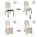 Ivory Stretch Spandex Chair Covers Wedding Universal - 10 Pcs Banquet Wedding Party Dining Decoration Scuba Elastic Chair Cover (Ivory, 10)