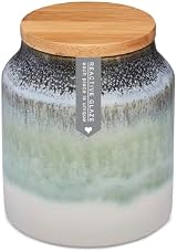 Cooksmart Ceramic Canister Set Tea Coffee Sugar Storage Jars Modern Kitchen view 2