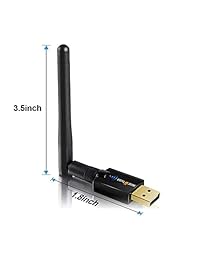 Wise tigre 9006 Adaptador Wi-Fi AC600 de doble banda 5 G 433 Mbps y 2.4 G 150 Mbps de largo alcance de alta velocidad para PC de sobremesa computadora portátil de Windows 10 8 7 XP Vista, Mac OS 10.6   10,13