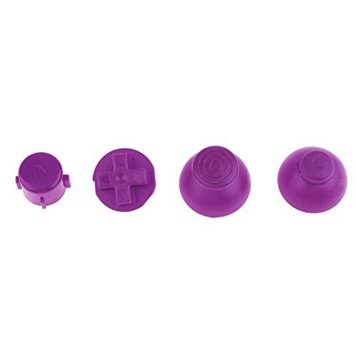 ABXYZ Buttons +Thumbstick D-pad Triggers Full Buttons Mod Set for NGC Gamecube Controller Purple Color - Thumbnail 2