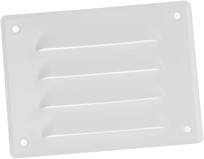 EUROPLAST 140x105mm White Metal Air Vent Grille Cover with Insect Mesh