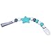 Teether Pacifier Clip, 2 Pack Silicone Pacifier Holder, Unisex Star BPA Free Pacifier Leash Teething Toy with Storage Bag for Boys and Girls Gift Set