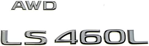 2013-2017 LEXUS LS460L AWD ALL WHEEL DRIVE BLACK PEARL PLATED REAR EMBLEM LETTERS ONLY