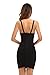 Whoinshop Women's Rayon Backless Low-cut Sling Bandage Cocktail Dress Black S