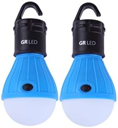 2-Pack GR LED Camping Lanterns By GREYN: A Set of Battery Powered, Water Resistant Light Bulbs with 3 Modes - Ideal for Backpacking, Camping, Emergencies, Fishing, Hiking &amp; Outdoor Lighting