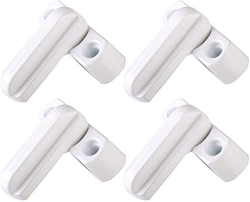 4pcs Sash Blocker Window Jammer - White - Extra Security for Various UPVC/PVC Doors and Windows and Home Security