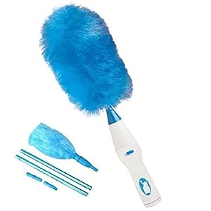 XKMY Stofborstel Elektrische Spin Duster Veer Duster Borstel 360 ° Verstelbare Stofzuiger Reinigingsborstel…