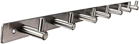 Stainless Steel 7 Hooks Wall Hanger Coat Robe Hat Clothes Towel Hanger