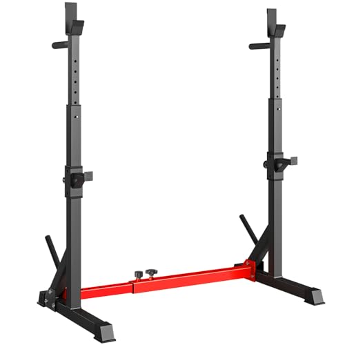 LIFERUN Squat Rack Hantelständer, Kniebeugenständer, verstellbare Langhantelablage höhenverstellbar, Multifunktions Barbell Rack für für Sportstudio Z