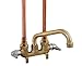 Aqua Plumb 1828010 Two-Handle Rough Brass Laundry Tray Faucet with Adapter