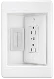Legrand-Pass & Seymour TV1WTVSSWCC2 Recessed TV Wall Box, One Gang, White