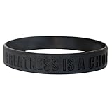 Greatness is a Choice, Create Who You Want To Be Motivational Silicone Wristbands, Rubber Bracelets for Fitness, Workouts, Crossfit, Basketball, Lifting - Includes 1 Black Wristband