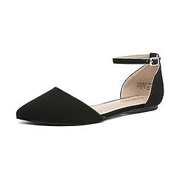 DREAM PAIRS Womens Flapointed-New D'Orsay Ballet