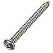18-8 Stainless Steel Sheet Metal Screw, Plain Finish, Pan Head, Phillips Drive, Type A, 10 Thread Size, 1 3/4