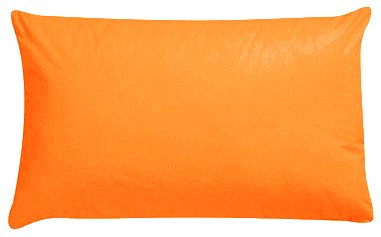 Luxury Polycotton Pair of Plain Pillowcase, 49cm x 74cm - Orange, Pack of 2 — image 1
