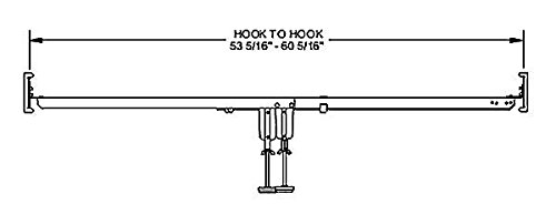 Hospitality Bed Full XL and Queen Size Hook-On Steel Bed Rails With Three Center Supports