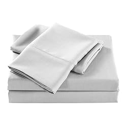 AIREOLUX Egyptian Cotton Full Size Sheets Set Snow