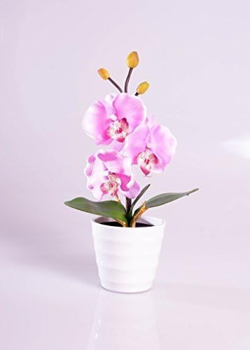 Blossom Collection 40cm Scented 3 Light LED Phalaenopsis Flower Pot Battery Powered Purple