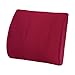 DMI Contour Lumbar Back Support Cushion Pillow with Strap, Burgundy