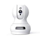 Wireless Security Camera Pet Camera, CONICO Dog Cam Baby Monitor 360° Viewing 8X Zoom, 2-Way Audio, Surveillance Camera with Motion Sound Alerts Night Vision Cloud Storage, Compatible with Alexa