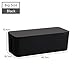Cable Management Boxes Set of Three for Cord Organization at Home or Work Power Strip and Cord Management Box for Computer and USB Video Cords Promotes Child and Pet Electrical Safety
