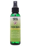 TICK BAN Yaya Organics All Natural Extra Strength Tick Repellent DEET Free - 4 Ounce Spray Bottle