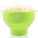 Colonel Popper Microwave Popcorn Popper Maker - Silicone Hot Air Pop Corn Bowl (Green)