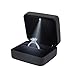 Orita LED Engagement Ring Light Ring Box Propose Ring Case Jewelry Box Holder Case Organizer Black