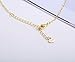 S.J JEWELRY Womens Handmade CZ Simple Delicate 14K Gold Plated/Rose Gold Plated/Silver Plated Lariat Simple Baton Adjustable Y Necklace-Y-Lace