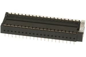 Aries 40-526-10 Connector ZIF Socket, 40 Pin, Low-Pro, Solder Straight Thru-Hole, 8.38 mm H x 57.15 mm L