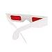 uxcell Secret Decoder Glasses Red-Red Filters Lens White Foldable Frame 3D Glasses 5pcsthumb 3