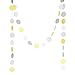 Chloe Elizabeth Circle Dots Paper Party Garland Streamer Backdrop (10 Feet Long) - Yellow, Gray, White