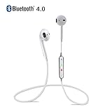 Play X Store Free Shipping Sports Music Stereo Wireless Bluetooth V4.0 Headset Headphone Earphone with Micphone (White)