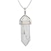 Natural Gemstone Necklace Healing Crystals Reiki Chakra Cut 18-20 Inch Gemstone Pendant Necklace (1pc) Great Gift