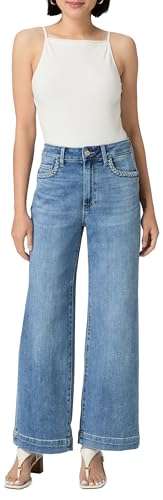 PAIGE Women's Anessa 28In Petite with Braided Pocket Edge, Encino, 26