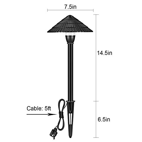 Outdoor Landscape Lighting Low Voltage Garden Landscape Lights Pathway Lights Yard Lights Driveway Lights, Aluminum Construction Waterproof 12V 3W 3000K Warm-Yellow Lightï¼ˆ4-Packï¼‰