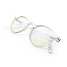 J+S Blue Light Blocking Glasses for Women Men | Anti Eyestrain Headache Glare 400UV from Computer/Gaming/TV/Phones (Mana LCD lens - Round | Clear Frame)