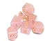 DND Dice Set RPG Polyhedral Dice Fit Dungeons and Dragons(D&D) Pathfinder MTG Role Playing Dice (Pink)