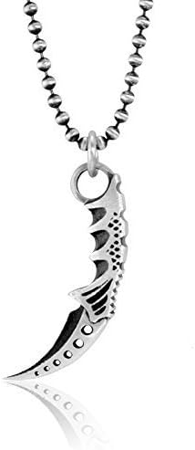 Karambit Pendant, Sterling silver, Counter strike, Call of Duty, Military, Handmade in North America, Video Game.